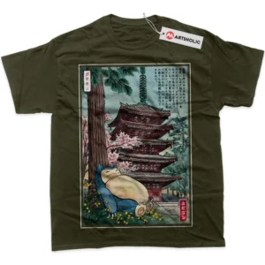 Snorlax T-Shirt, Pokemon True Fan Shirt SHIN1712092025 - Army Green