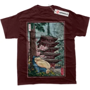 Snorlax T-Shirt, Pokemon True Fan Shirt SHIN1712092025 - Wine Red