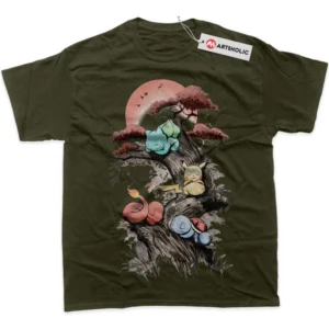 Bulbasaur T-Shirt, Pokemon True Fan Shirt SHIN1712092028 - Army Green