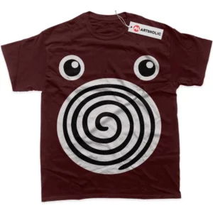 Poliwhirl T-Shirt, Pokemon True Fan Shirt SHIN1712092030 - Wine Red