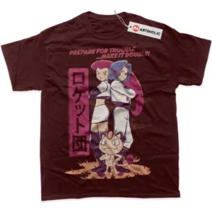 Team Rocket T-Shirt, Pokemon True Fan Shirt SHIN1712092032 - Wine Red