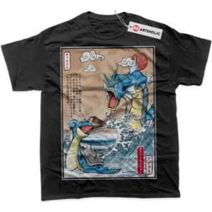 Lapras vs Gyarados T-Shirt, Pokemon True Fan Shirt SHIN1712092033 - Black