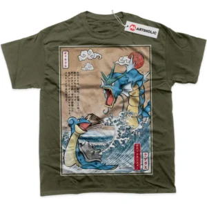 Lapras vs Gyarados T-Shirt, Pokemon True Fan Shirt SHIN1712092033 - Army Green