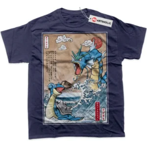 Lapras vs Gyarados T-Shirt, Pokemon True Fan Shirt SHIN1712092033 - Navy