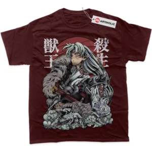 Sesshomaru T-Shirt, Inuyasha True Fan Shirt SHIN1712092036 - Wine Red
