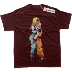 Android 18 T-Shirt, Dragon Ball Z True Fan Shirt SHIN1712092038 - Wine Red
