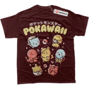 Pokemon T-Shirt, Anime True Fan Shirt SHIN1712092039 - Wine Red