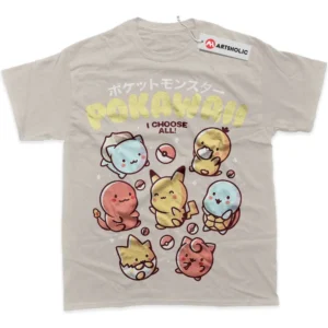 Pokemon T-Shirt, Anime True Fan Shirt SHIN1712092039 - Light Blue