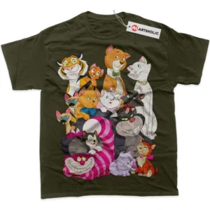 Disney Cat T-Shirt, Animated True Fan Shirt SHIN1712092044 - Army Green