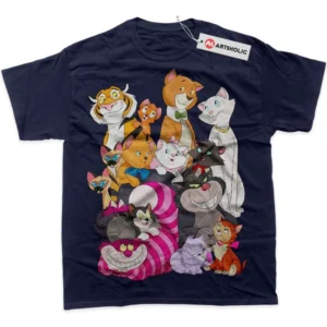 Disney Cat T-Shirt, Animated True Fan Shirt SHIN1712092044 - Navy