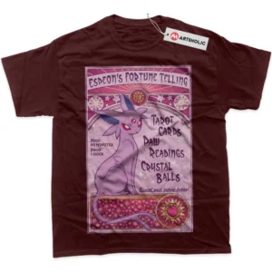 Espeon T-Shirt, Pokemon True Fan Shirt SHIN1712092046 - Wine Red
