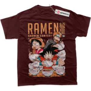Son Goku T-Shirt, Luffy True Fan Shirt SHIN1712092047 - Wine Red