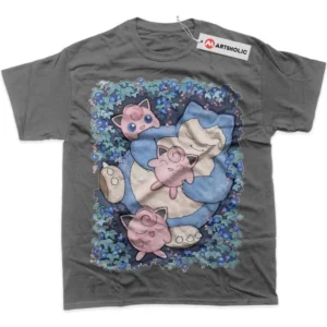 Snorlax vs Jigglypuff T-Shirt, Pokemon True Fan Shirt SHIN1712092048 - Coffee