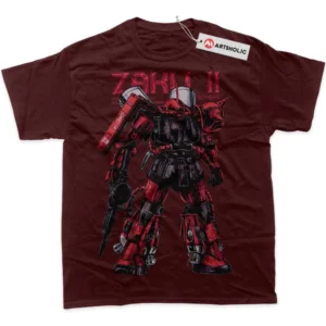 MS-06S Zaku II T-Shirt, The Gundam True Fan Shirt SHIN1712092049 - Wine Red