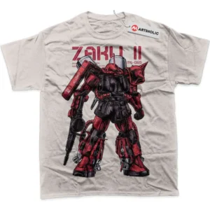 MS-06S Zaku II T-Shirt, The Gundam True Fan Shirt SHIN1712092049 - Light Blue