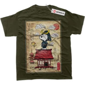 Snoopy T-Shirt, Peanuts True Fan Shirt SHIN1712092050 - Army Green