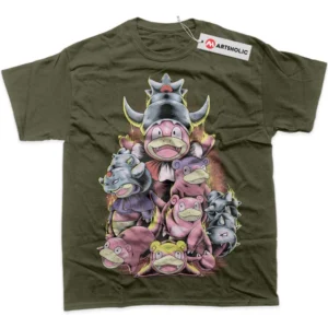 Slowpoke T-Shirt, Pokemon True Fan Shirt SHIN1712092056 - Army Green