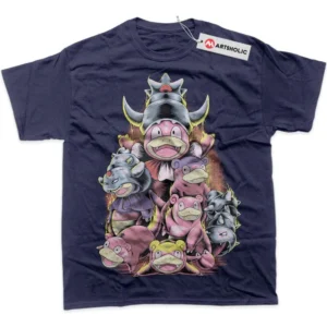 Slowpoke T-Shirt, Pokemon True Fan Shirt SHIN1712092056 - Navy