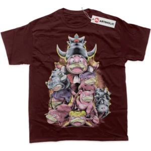 Slowpoke T-Shirt, Pokemon True Fan Shirt SHIN1712092056 - Wine Red