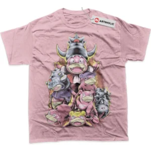 Slowpoke T-Shirt, Pokemon True Fan Shirt SHIN1712092056 - Pink
