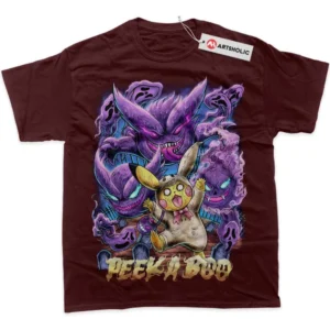 Pikachu T-Shirt, Pokemon True Fan Shirt SHIN1712092057 - Wine Red