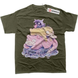 Psyduck T-Shirt, Pokemon True Fan Shirt SHIN1712092058 - Army Green