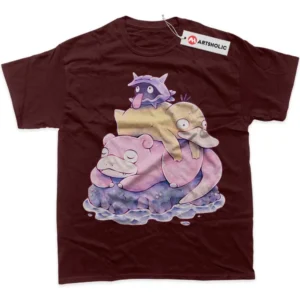 Psyduck T-Shirt, Pokemon True Fan Shirt SHIN1712092058 - Wine Red