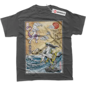Arceus vs Mewtwo T-Shirt, Pokemon True Fan Shirt SHIN1712092059 - Coffee