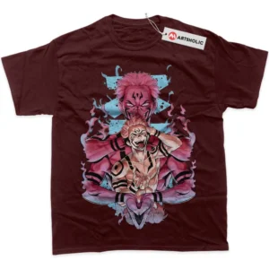 Ryomen Sukuna T-Shirt, Jujutsu Kaisen True Fan Shirt SHIN1712092060 - Wine Red