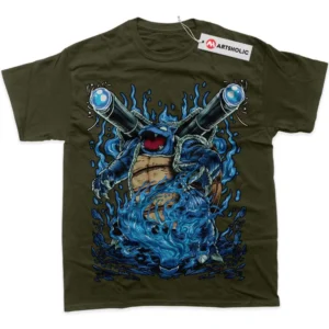 Blastoise T-Shirt, Pokemon True Fan Shirt SHIN1712092061 - Army Green