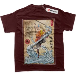 Aang T-Shirt, Avatar the Last Airbender True Fan Shirt SHIN1712092063 - Wine Red