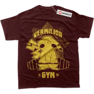 Pikachu T-Shirt, Pokemon True Fan Shirt SHIN1712092065 - Wine Red