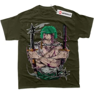 Roronoa Zoro T-Shirt, One Piece True Fan Shirt SHIN1712092071 - Army Green