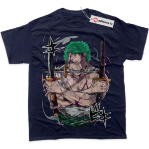 Roronoa Zoro T-Shirt, One Piece True Fan Shirt SHIN1712092071 - Navy