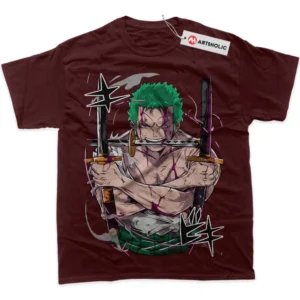 Roronoa Zoro T-Shirt, One Piece True Fan Shirt SHIN1712092071 - Wine Red