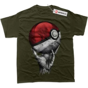 Poke Ball T-Shirt, Pokemon True Fan Shirt SHIN1712092079 - Army Green