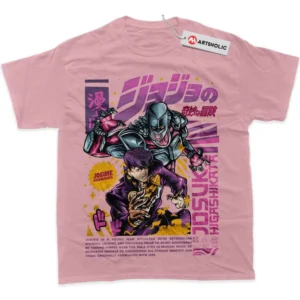 Josuke Higashikata T-Shirt, JoJo Bizarre Adventure True Fan Shirt SHIN1712092086 - Pink
