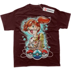 Misty vs Togepi T-Shirt, Pokemon True Fan Shirt SHIN1712092091 - Wine Red