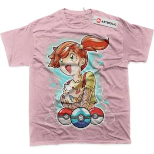 Misty vs Togepi T-Shirt, Pokemon True Fan Shirt SHIN1712092091 - Pink