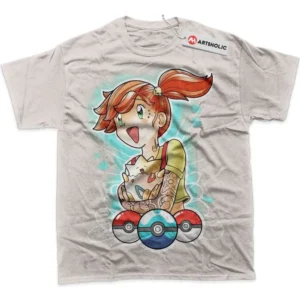 Misty vs Togepi T-Shirt, Pokemon True Fan Shirt SHIN1712092091 - Light Grey