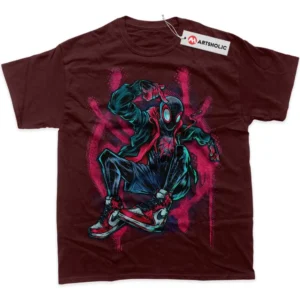 Miles Morales T-Shirt, Marvel Comics True Fan Shirt SHIN1712092094 - Wine Red