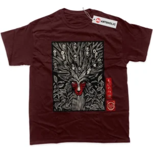 Princess Mononoke T-Shirt, Studio Ghibli True Fan Shirt SHIN1712092095 - Wine Red