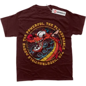 Mushu T-Shirt, Mulan True Fan Shirt SHIN1712092099 - Wine Red