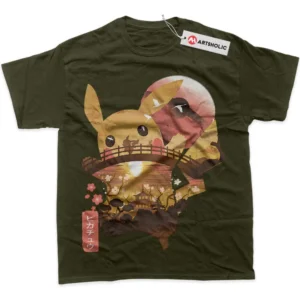 Pikachu T-Shirt, Pokemon True Fan Shirt SHIN1712092101 - Army Green