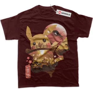 Pikachu T-Shirt, Pokemon True Fan Shirt SHIN1712092101 - Wine Red