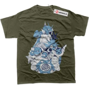 Water Class Pokemon T-Shirt, Anime True Fan Shirt SHIN1712092106 - Army Green