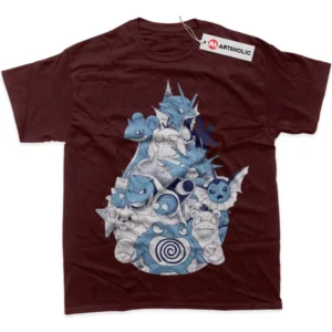 Water Class Pokemon T-Shirt, Anime True Fan Shirt SHIN1712092106 - Wine Red