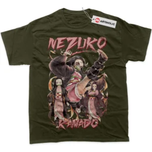 Nezuko Kamado T-Shirt, Demon Slayer True Fan Shirt SHIN1712092116 - Army Green