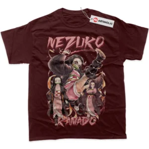Nezuko Kamado T-Shirt, Demon Slayer True Fan Shirt SHIN1712092116 - Wine Red