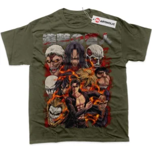 Eren Yeager T-Shirt, Attack On Titan True Fan Shirt SHIN1712092124 - Army Green